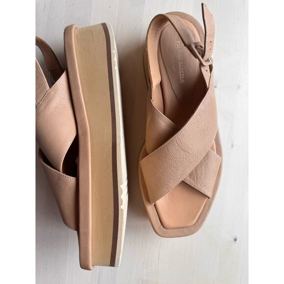 Paloma Barcelo beige Madidi slingback wedge sandals size 40/ US 9.5 - Picture 4 of 14